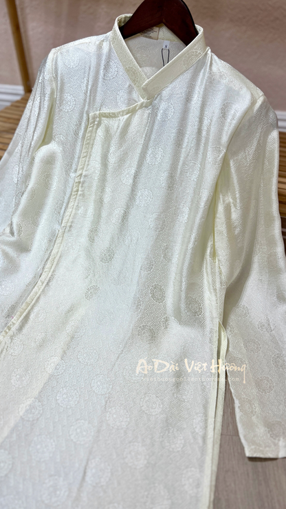 A81 - Men’s Áo Dài Nha Xá Silk Creamy