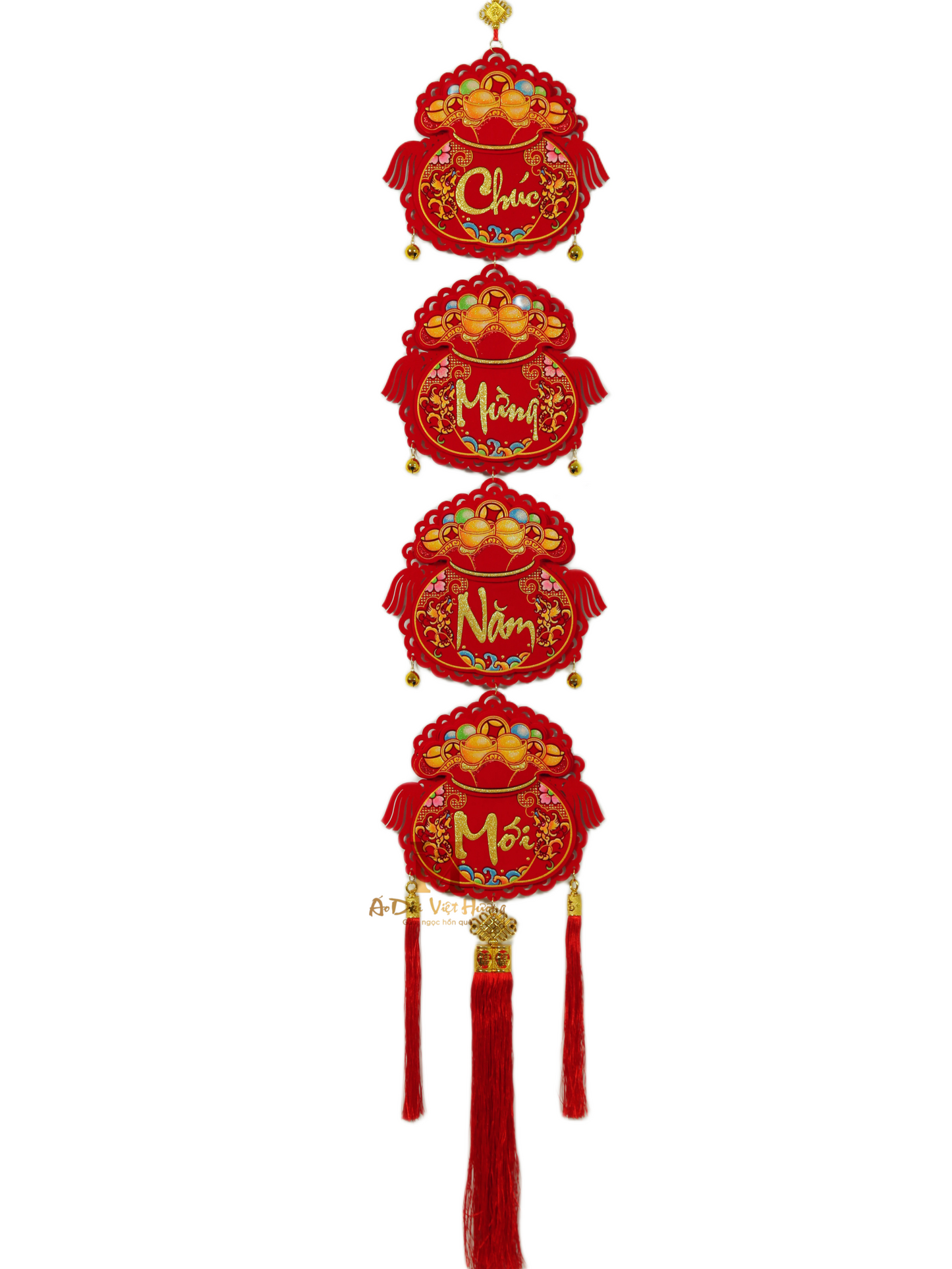 040 - 2pcs Lunar New Year Couplets Decoration (Liễn Câu Đối Đồng Tiền)