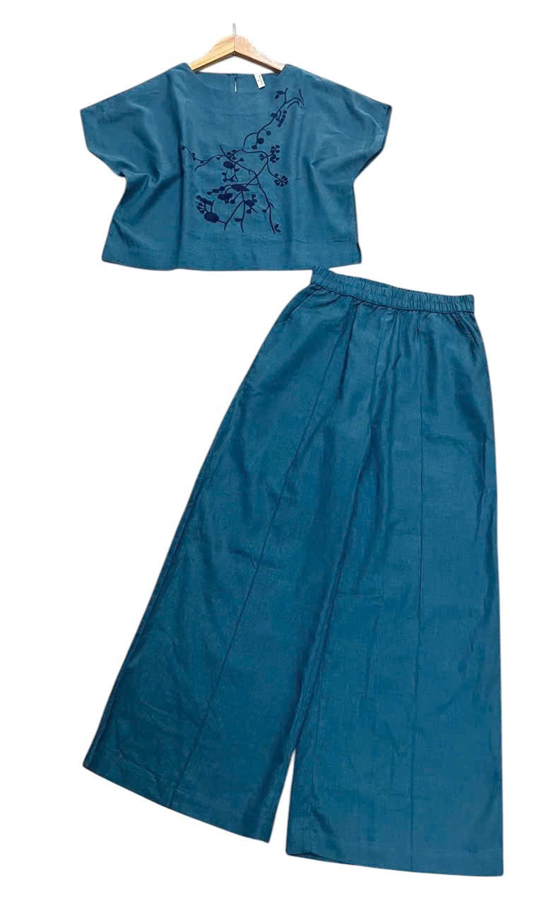 L142->146 - Set Linen Pha Thêu kèm quần