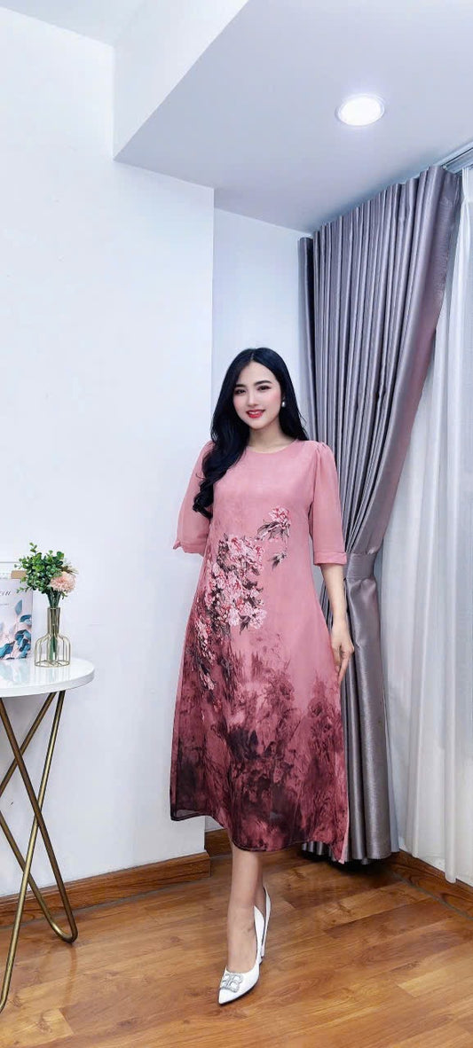 D59 - Relaxed Form Dress Pink