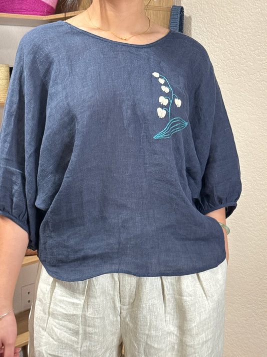 L113->115 - Áo Linen Pháp Thêu Tay