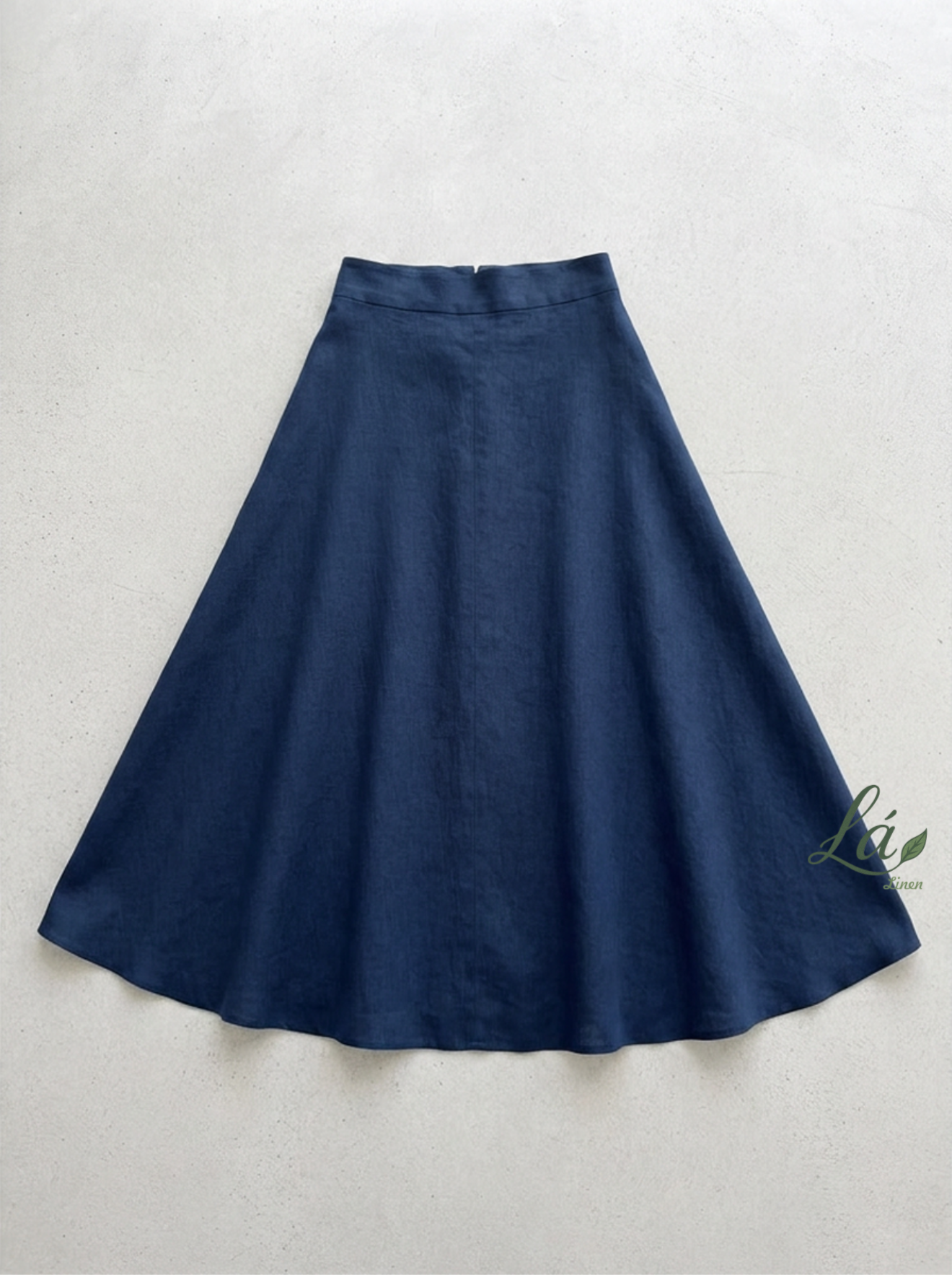 L174->182 - 100% Linen Bias-Cut Skirt