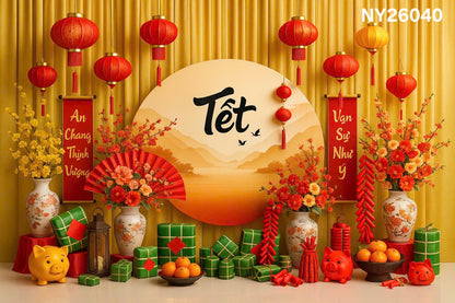 NY26040 - Tet Backdrop (Phông Nền Tết 2026)