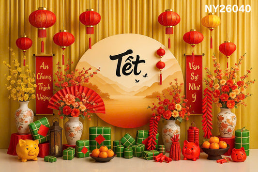 NY26040 - Tet Backdrop (Phông Nền Tết 2026)
