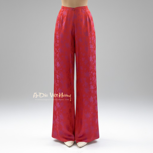 R12 - Regular Pants Gấm Đỏ Ánh Tím | Quần Ống Đứng.