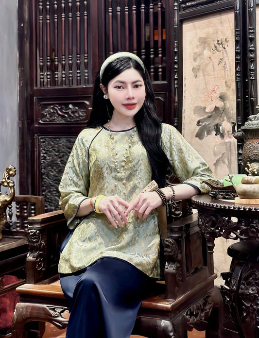 B02 - Set Áo Bà Ba Tơ Tằm (kèm quần lụa Tô Châu)