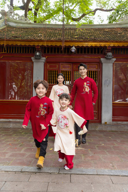 F11 - Boy’s Áo Dài Red Kim Ngân (Family Áo Dài)