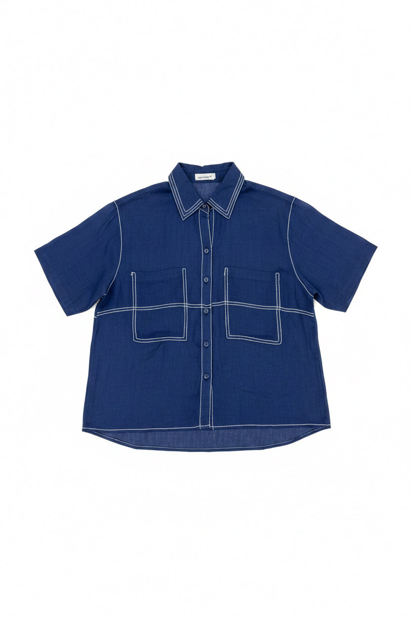 L67->82 - 100% Linen Shirt Tơ Thêu Chỉ