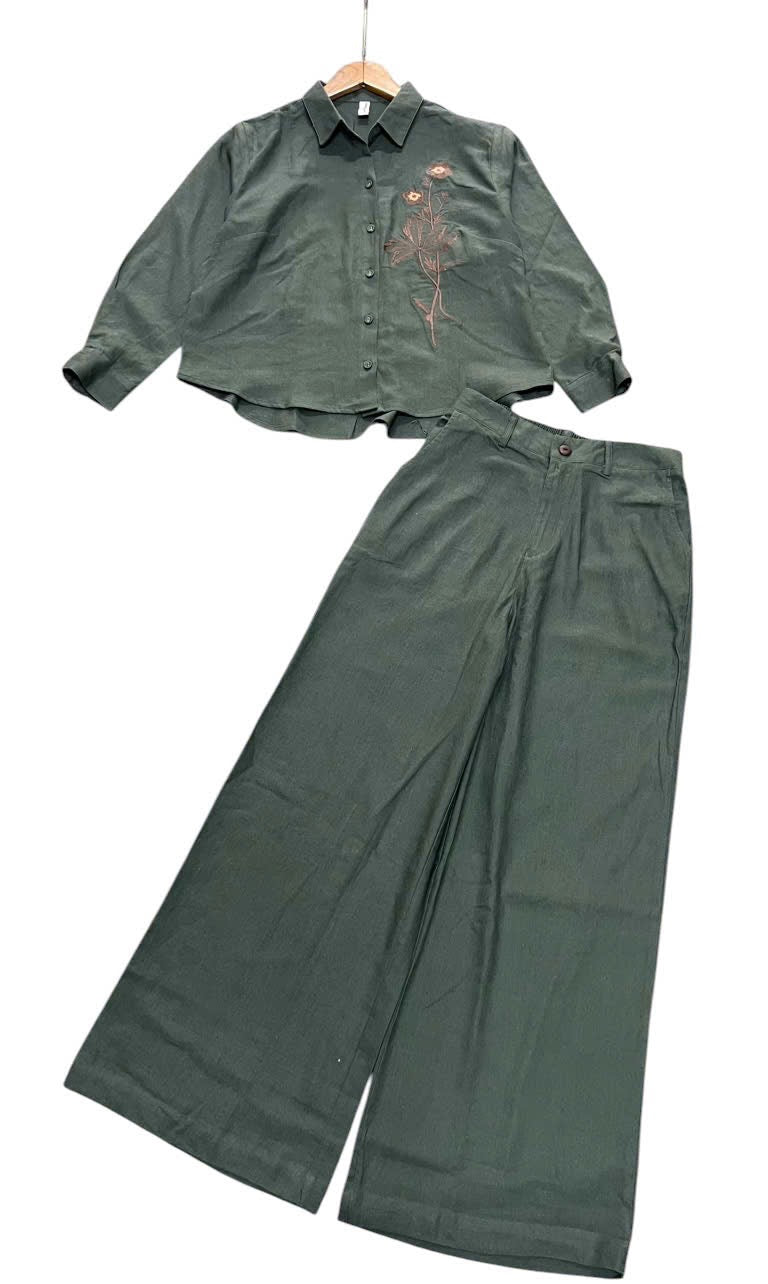 L52->59 - Set Linen Sơ Mi Thêu.