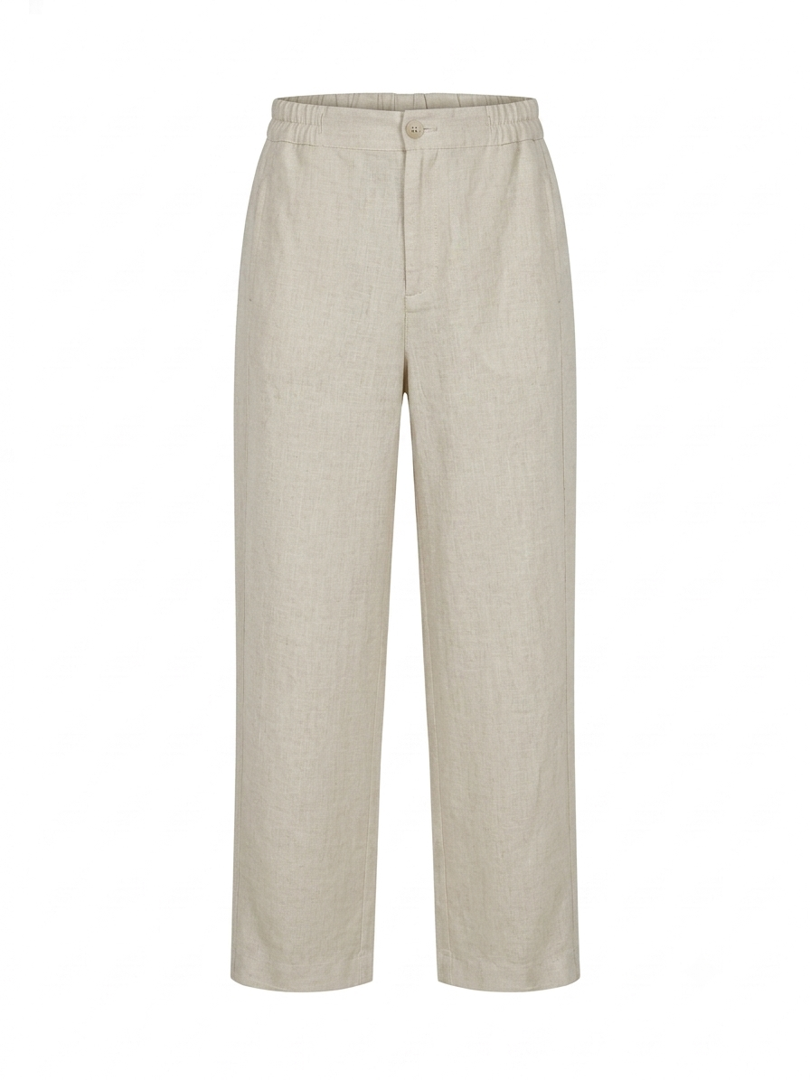 L84->87 - 100% Linen Straight Pants