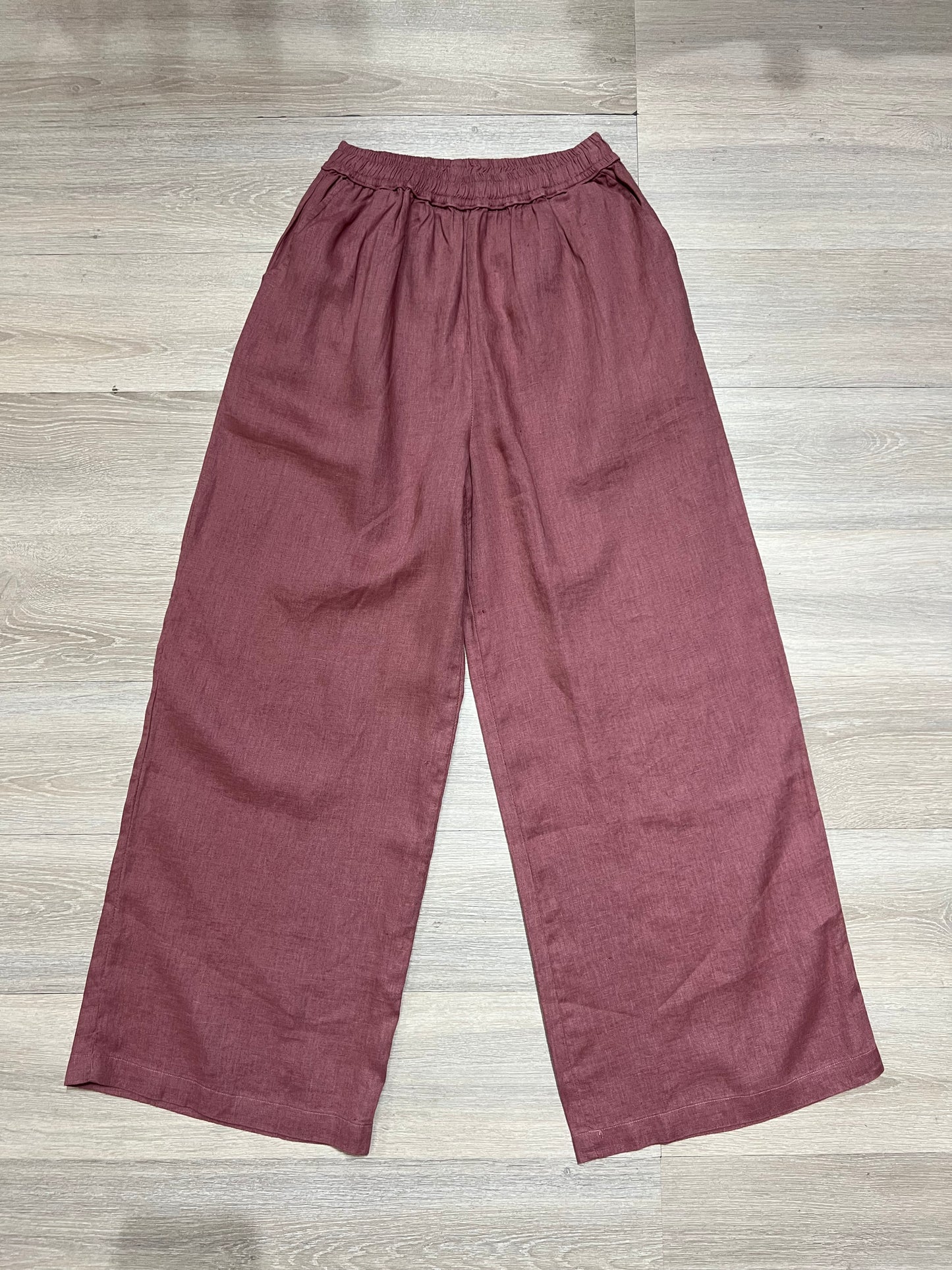 L85->90 - Elastic Waist Relaxed Linen Pants | European Linen