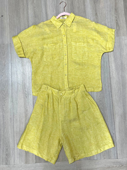 L21->27 - Set 100% Linen Short. Final sale (no return/exchange).