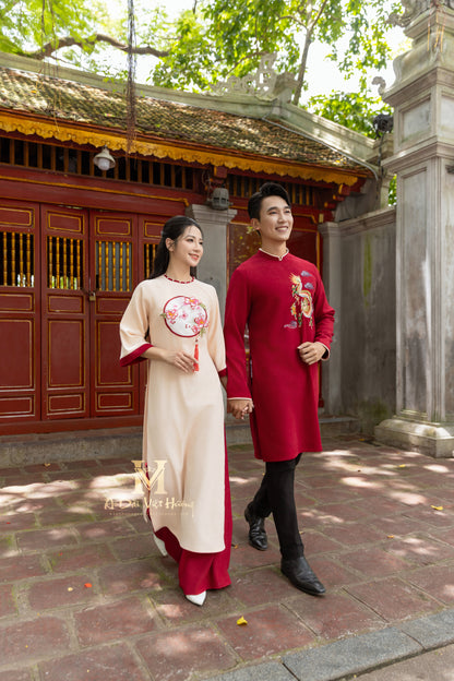 F9 - Men’s Áo Dài Red Kim Ngân (Family Áo Dài)