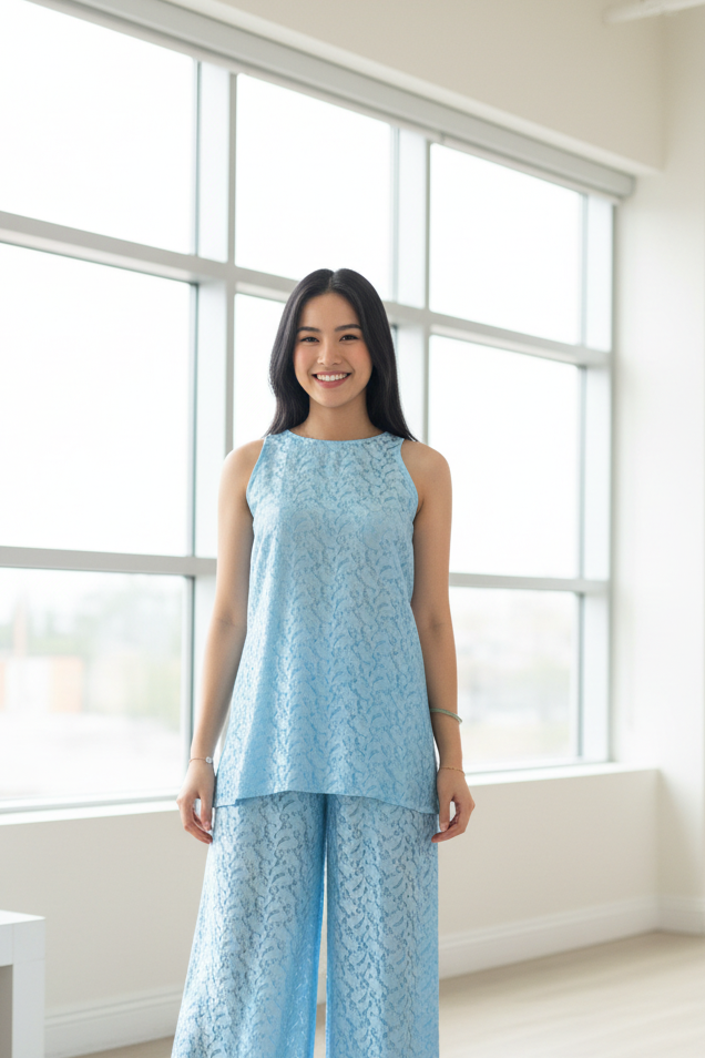 A3 - Áo Sát Nách Tơ Tằm Nha Xá Blue Sky | Áo Only
