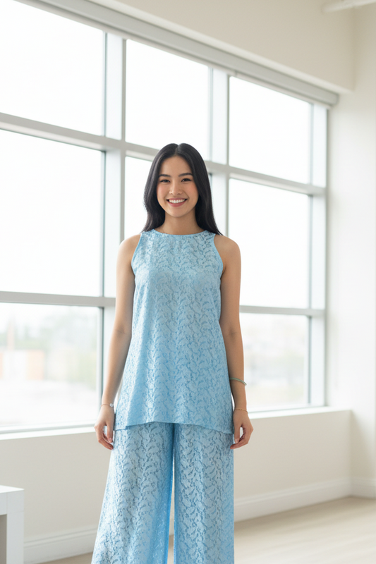 A3 - Áo Sát Nách Tơ Tằm Nha Xá Blue Sky | Áo Only