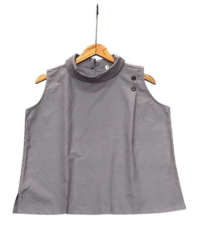 L158->163 - Áo Sát Nách Cổ Đổ Blend Linen. Final sale (no return/exchange).