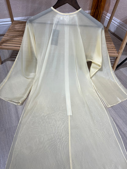 A7 - Áo Dài Tơ Óng Vàng (áo choàng ngoài)