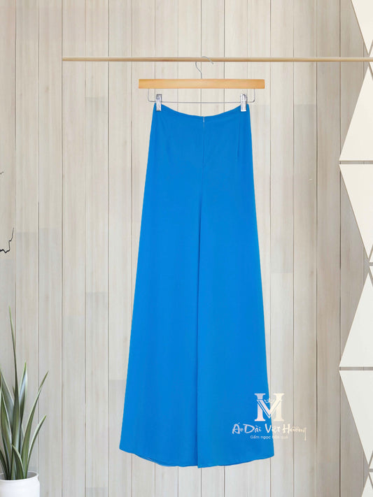 R30 - Double Layers Blue Chiffon Regular Pants