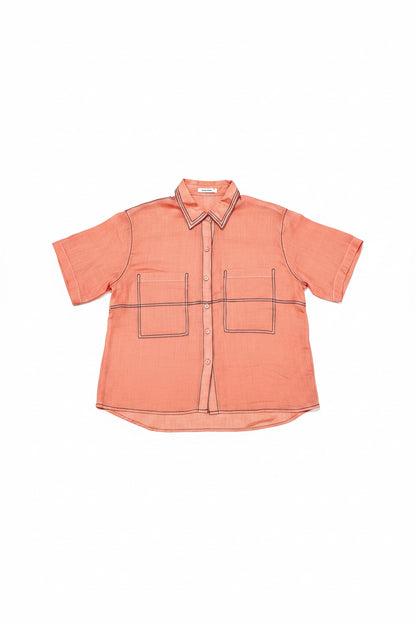 L67->82 - 100% Linen Shirt Tơ Thêu Chỉ