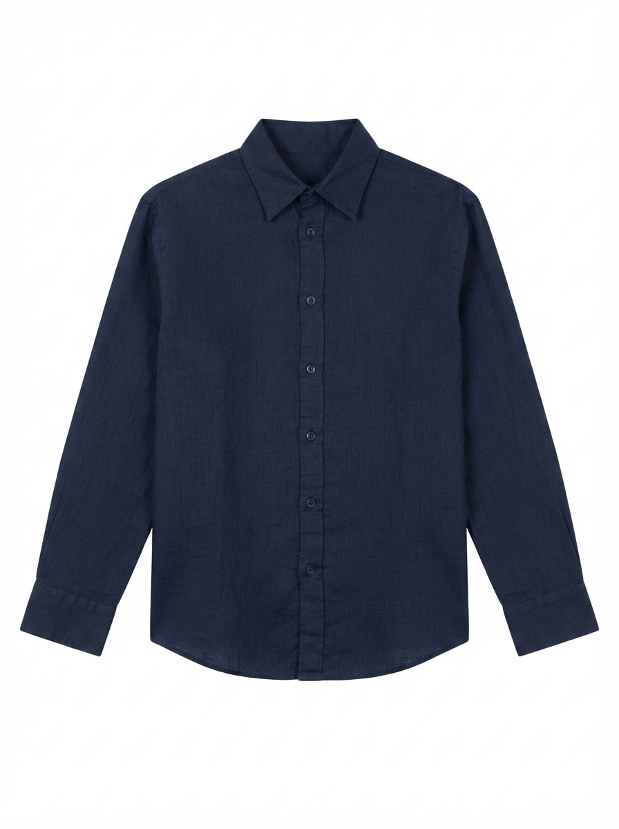 L165->170 - 100% Linen Polo Shirt