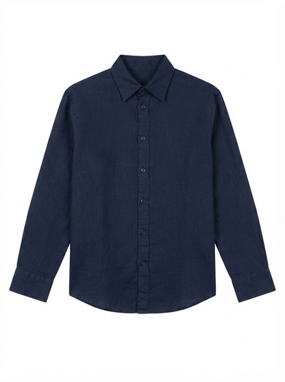 L165->170 - 100% Linen Polo Shirt