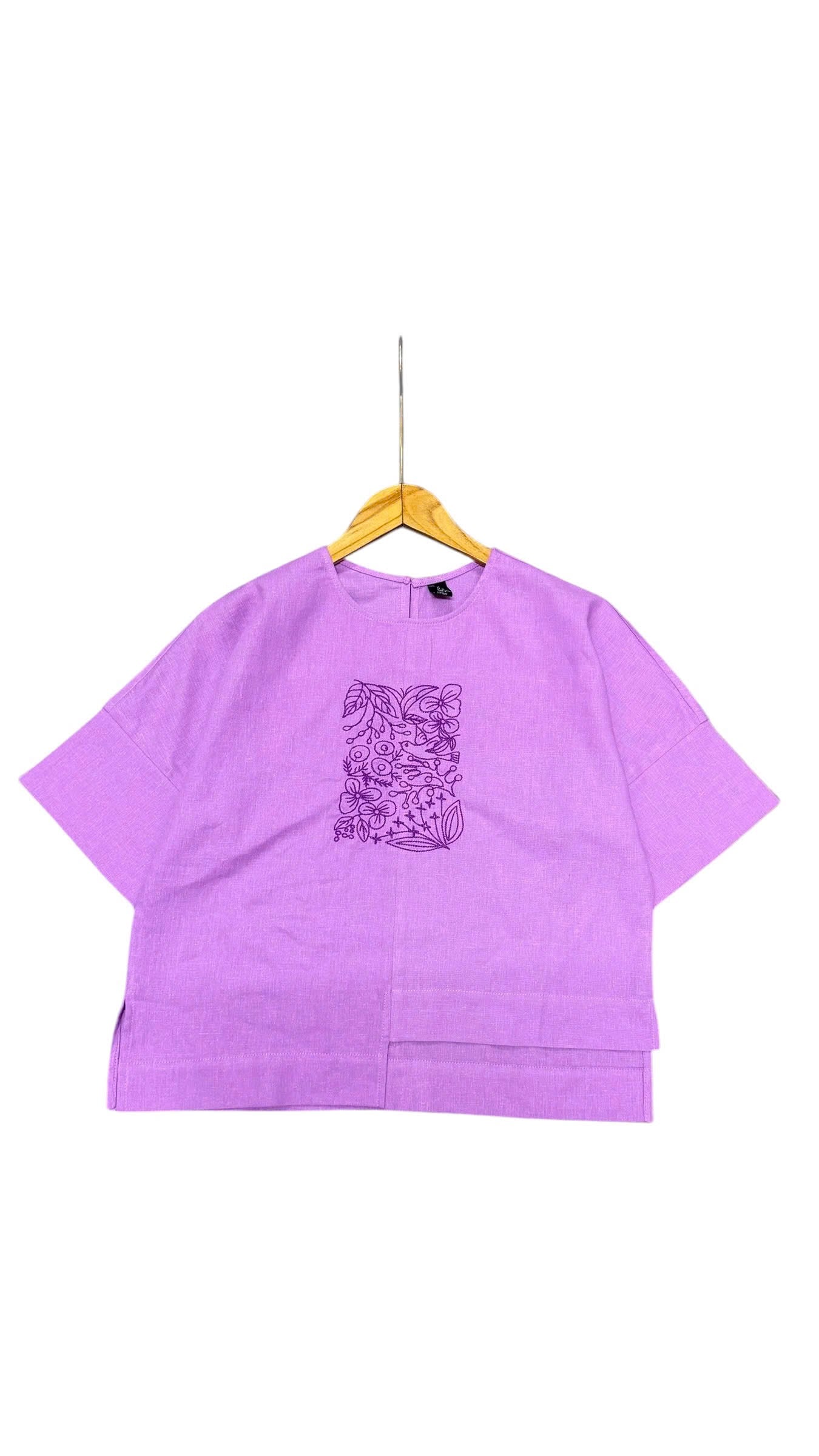 L136->141 - Áo Linen Thêu chữ nhật
