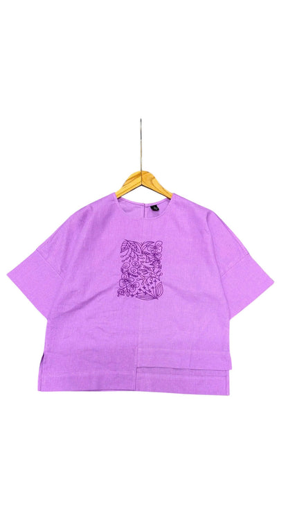L136->141 - Áo Linen Thêu chữ nhật