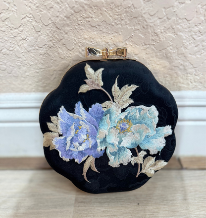 T30/31/32/33 - Handmade Bag - Túi xách thủ công Đen Thêu Hoa