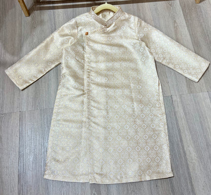 D2 - Boy’s Áo Dài Gấm Dệt Kim Kem ánh Gold