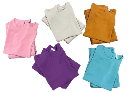 B57->61 - Set Đồ Bộ Lụa Mango Trơn | Kèm quần. Final sale (no return/exchange)