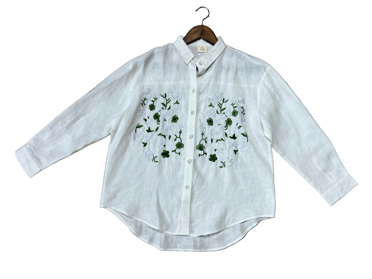 L61/L64/L66 - Floral Embroidered Linen Shirt | Signature Crisp Linen