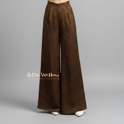 R51 - Flared Pants Tencel Nâu Đen | Quần Ống Xéo
