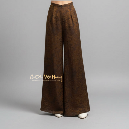 R51 - Flared Pants Tencel Nâu Đen | Quần Ống Xéo
