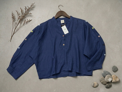 L41->58 - Áo Linen Phối Nút Cánh Tay