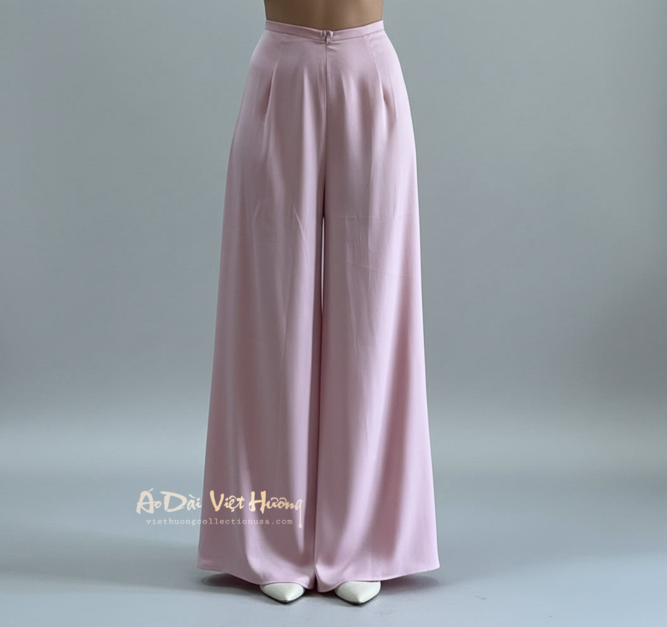 R17 - Ánh Sao Silk Regular Pants Pink Pastel (Quần Ánh Sao Ống Xéo)