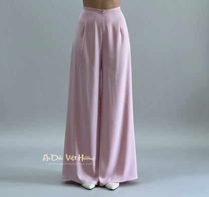 R17 - Ánh Sao Silk Regular Pants Pink Pastel (Quần Ánh Sao Ống Xéo)