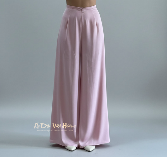 R17 - Ánh Sao Silk Regular Pants Pink Pastel (Quần Ánh Sao Ống Xéo)