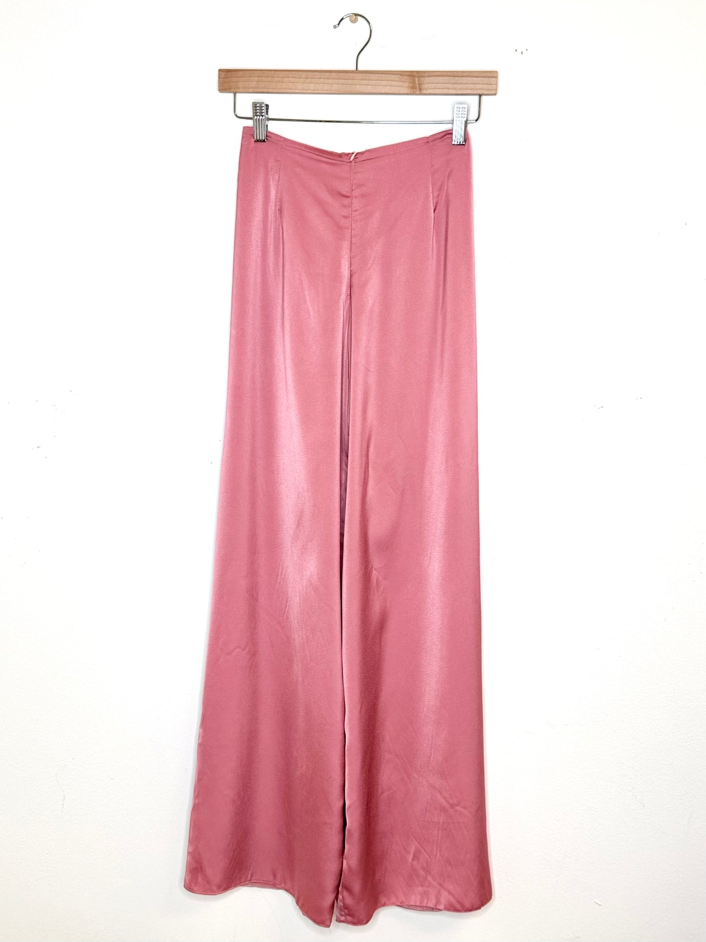 R11 - Earthy Pink Regular Pants Ngọc Trai Silk.(quần ống thường lụa Ngọc Trai). Final sale (no return/exchange)