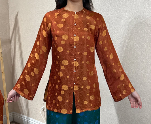 B13 - Áo Bà Ba Lụa Tơ Tằm Nha Xá