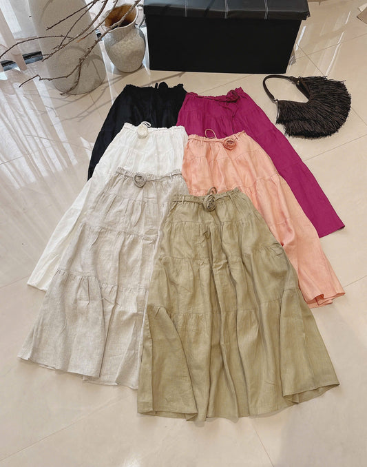 L138/ L139 - Skirt Linen with belts