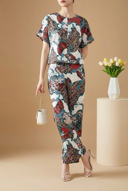 L27->32 - Set Đồ Bộ Lụa Mango | Kèm Quần