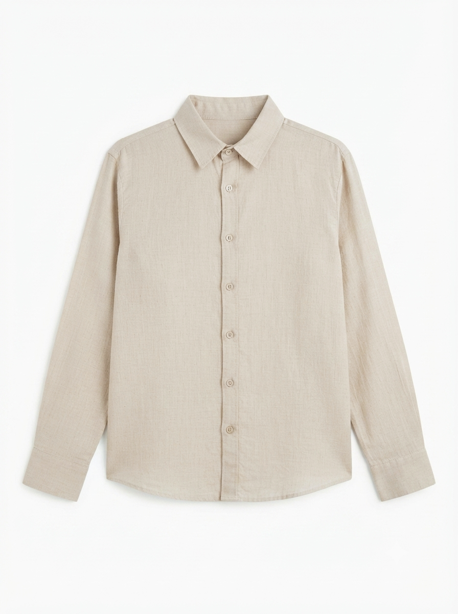 L165->170 - 100% Linen Polo Shirt