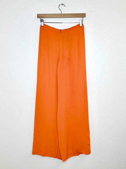 488 - Orange regular pants lụa Mỹ (không bóng). Final sale (no return/exchange)