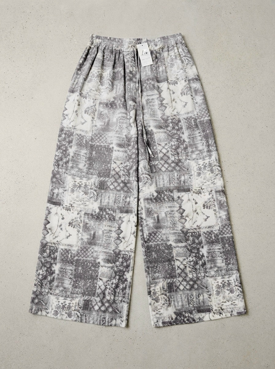 L6 - Elastic-Waist Linen Tencel Pants. Final sale (no return/exchange).