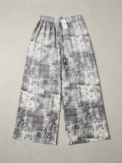 L6 - Elastic-Waist Linen Tencel Pants. Final sale (no return/exchange).