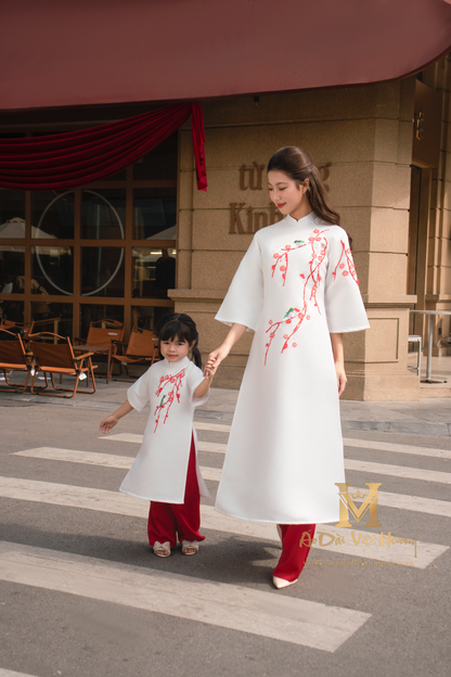 F33 - Girl’s Set Áo Dài Phú Quý - kèm quần (Family Áo Dài)