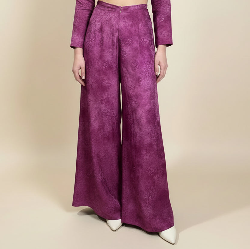 R12 - Regular Pants Tencel Mộc Lan Tơ Tím Ánh Hồng