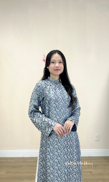 AD30 - Áo Dài Ngũ Thân Tay Chẽn Tơ Tằm Nha Xá | Áo Only