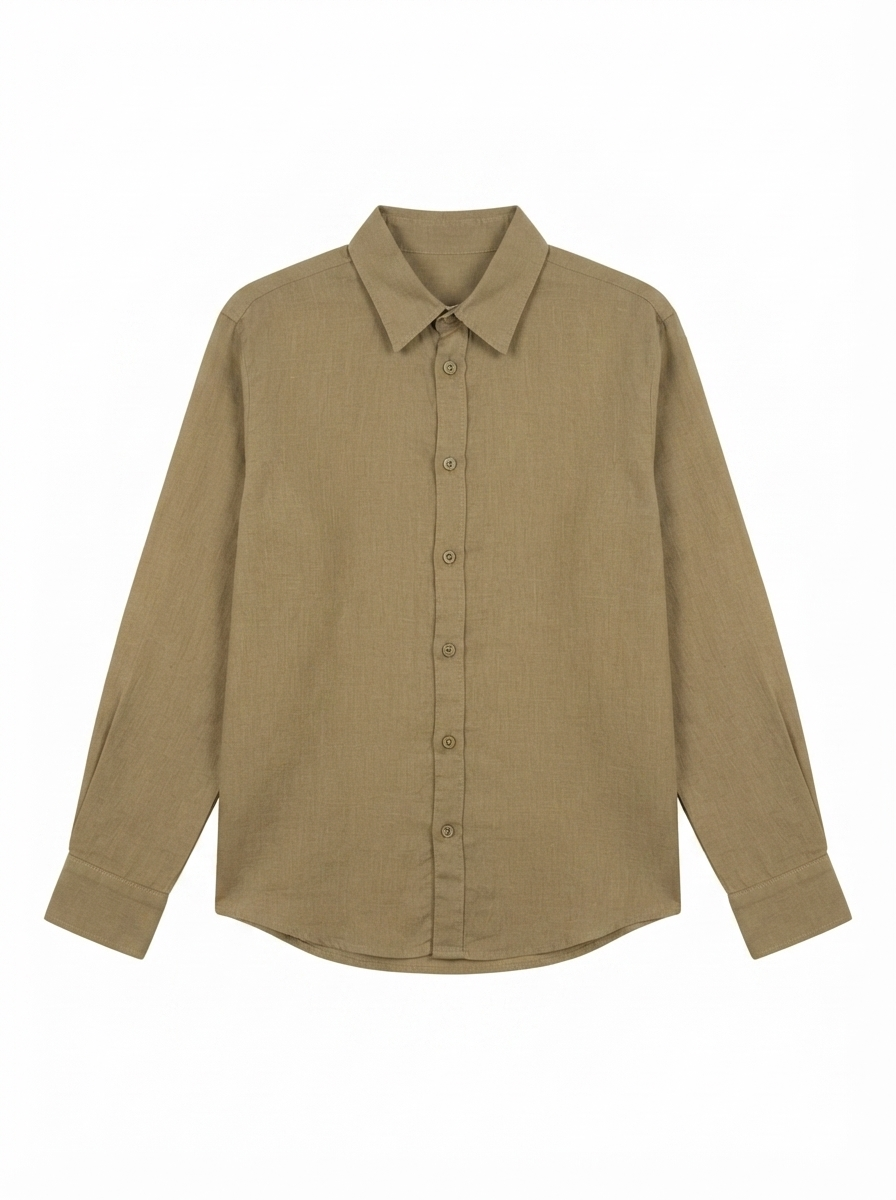 L165->170 - 100% Linen Polo Shirt