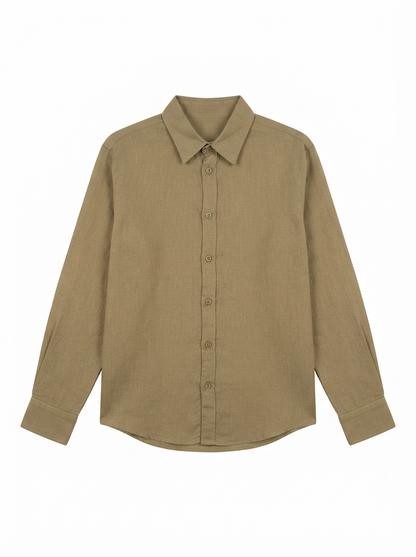 L165->170 - 100% Linen Polo Shirt